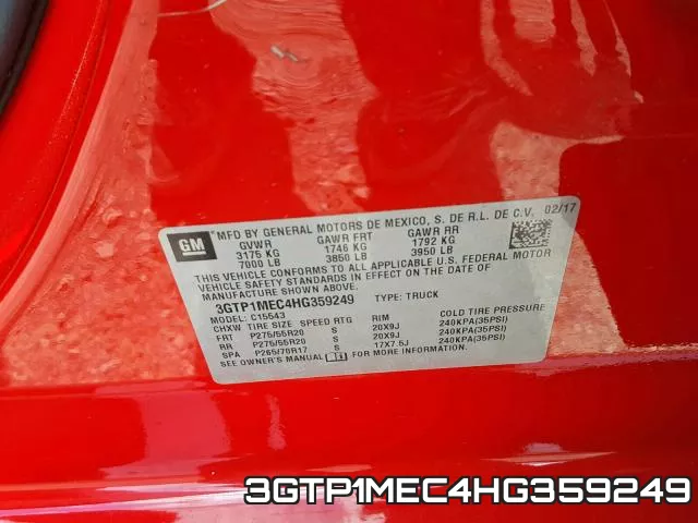 3GTP1MEC4HG359249 фото 2