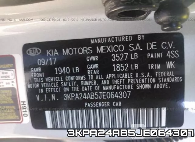 3KPA24AB5JE064307 фото 10