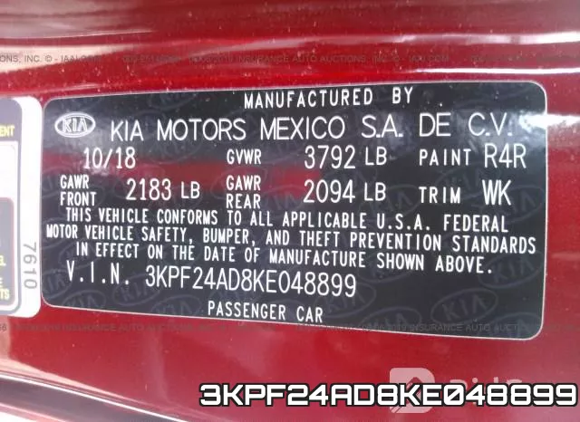 3KPF24AD8KE048899 фото 10