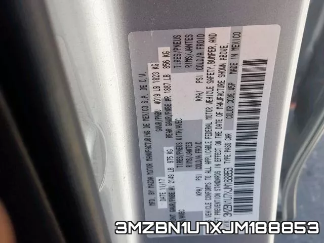 3MZBN1U7XJM188853 фото 2