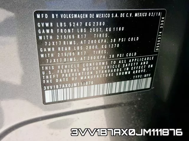 3VV1B7AX0JM111876 фото 2