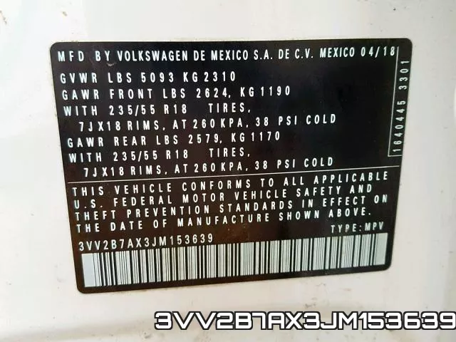 3VV2B7AX3JM153639 фото 2