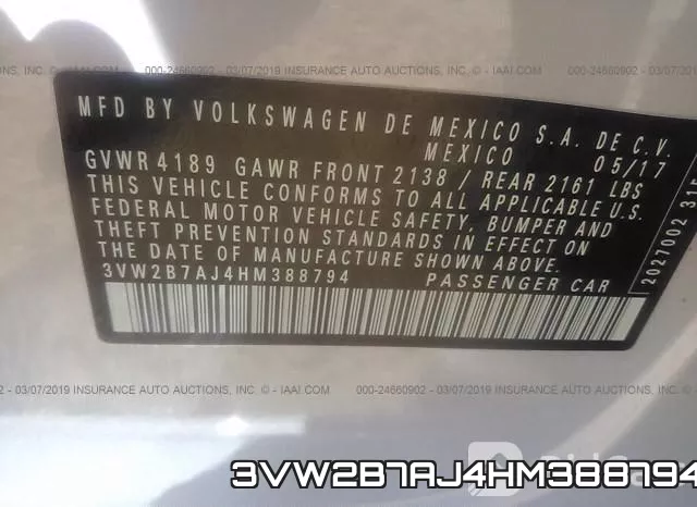 3VW2B7AJ4HM388794 фото 10