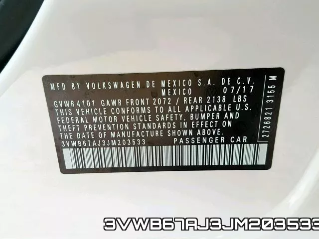 3VWB67AJ3JM203533 фото 2