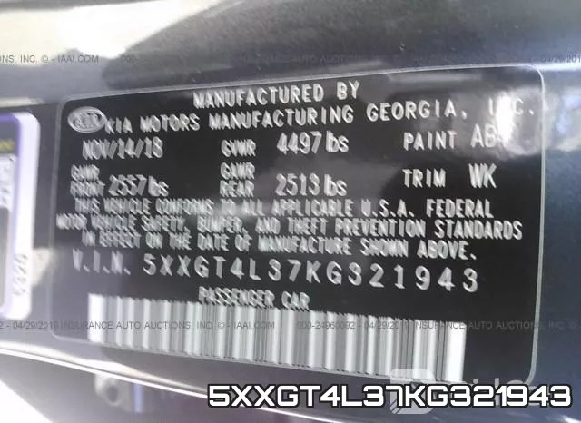 5XXGT4L37KG321943 фото 10