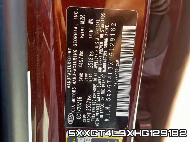 5XXGT4L3XHG129182 фото 2
