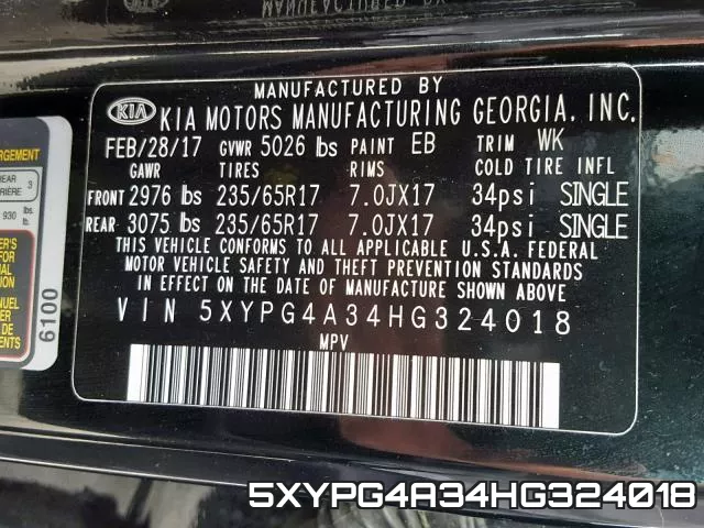 5XYPG4A34HG324018 фото 2