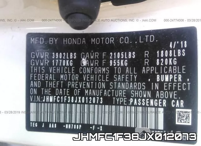 JHMFC1F38JX012073 фото 10
