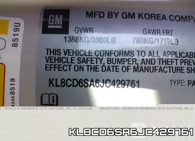 KL8CD6SA6JC429761 фото 10