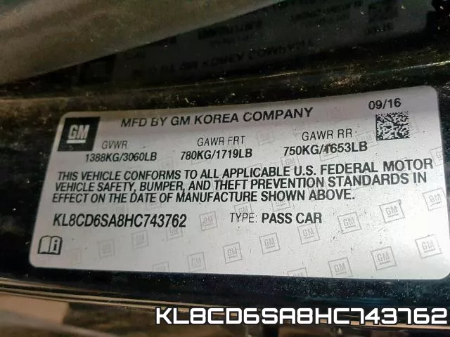KL8CD6SA8HC743762 фото 2