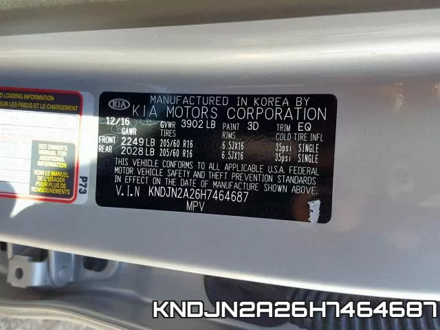 KNDJN2A26H7464687 фото 2