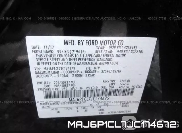 MAJ6P1CL7JC174672 фото 10