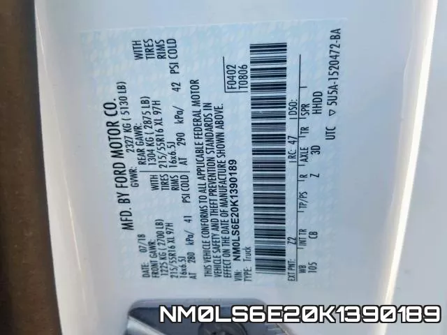 NM0LS6E20K1390189 фото 2
