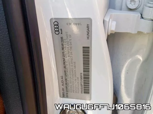 WAUGUGFF7J1065816 фото 2