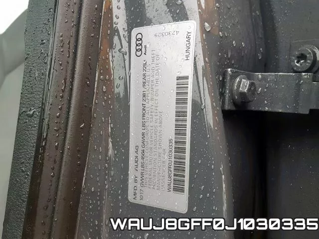 WAUJ8GFF0J1030335 фото 2