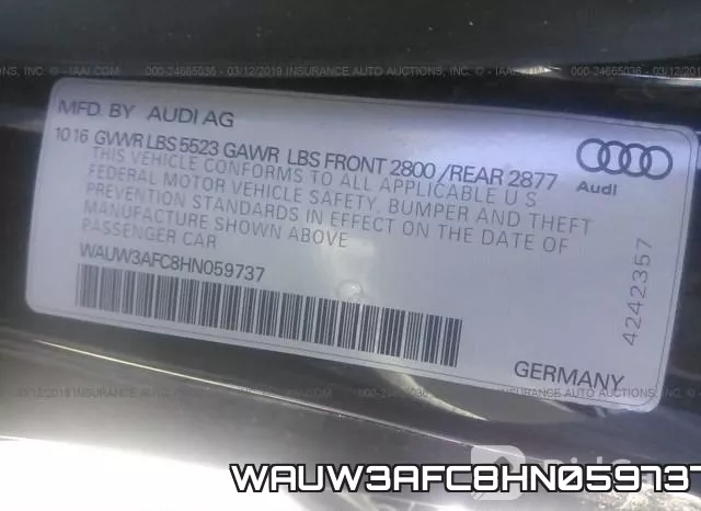 WAUW3AFC8HN059737 фото 10