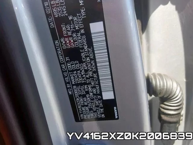 YV4162XZ0K2006839 фото 2