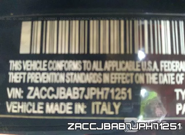 ZACCJBAB7JPH71251 фото 10