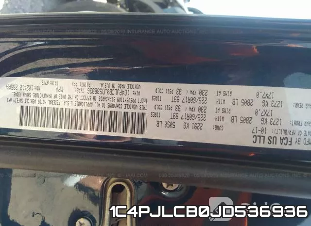 1C4PJLCB0JD536936 фото 10