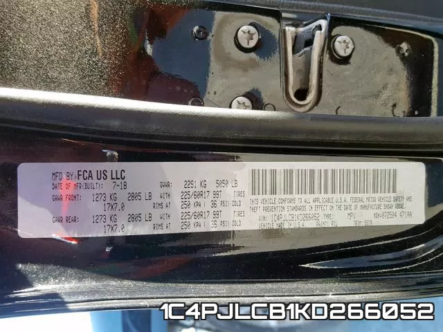 1C4PJLCB1KD266052 фото 2