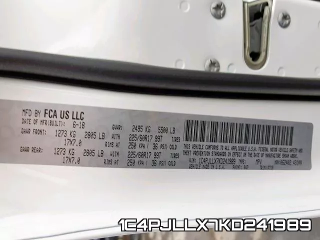 1C4PJLLX7KD241989 фото 2