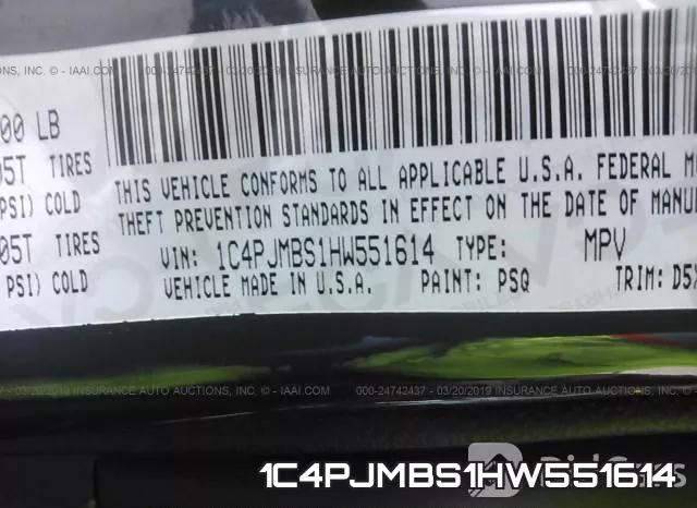 1C4PJMBS1HW551614 фото 10