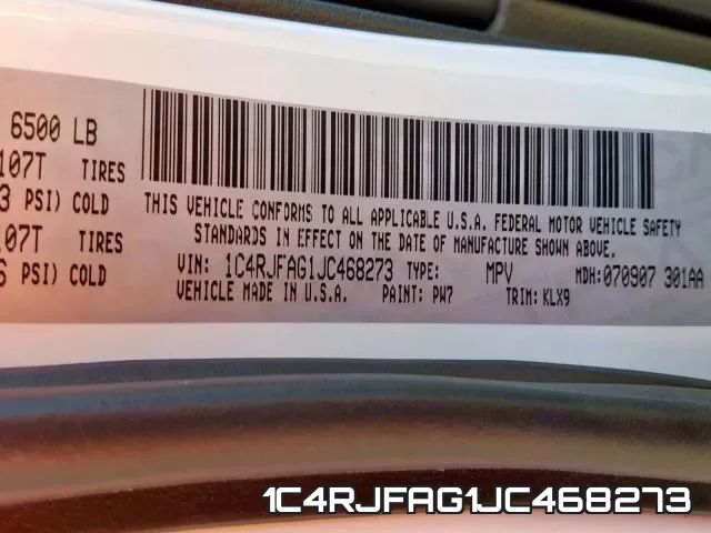 1C4RJFAG1JC468273 фото 2