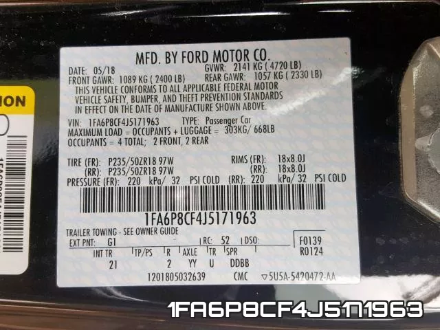 1FA6P8CF4J5171963 фото 2
