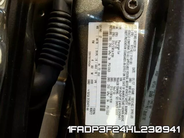 1FADP3F24HL230941 фото 2