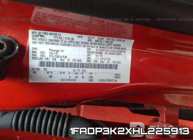 1FADP3K2XHL225913 фото 10