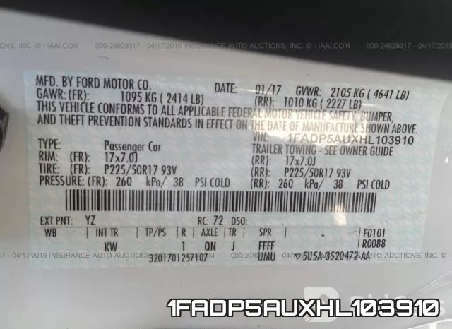 1FADP5AUXHL103910 фото 10