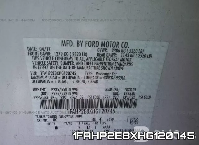1FAHP2E8XHG120745 фото 10