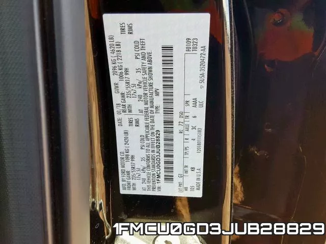 1FMCU0GD3JUB28829 фото 2