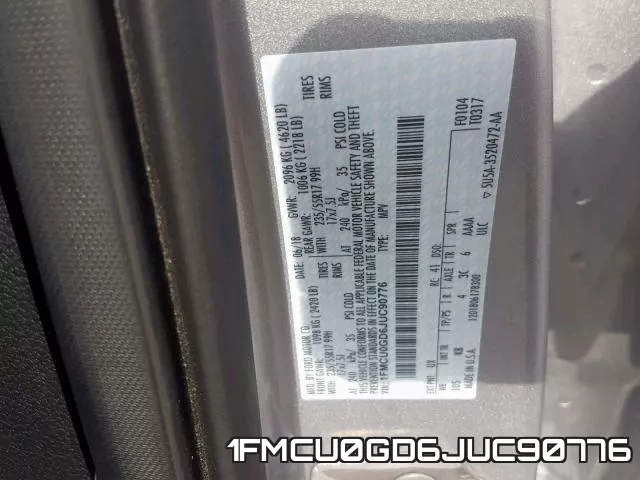 1FMCU0GD6JUC90776 фото 2