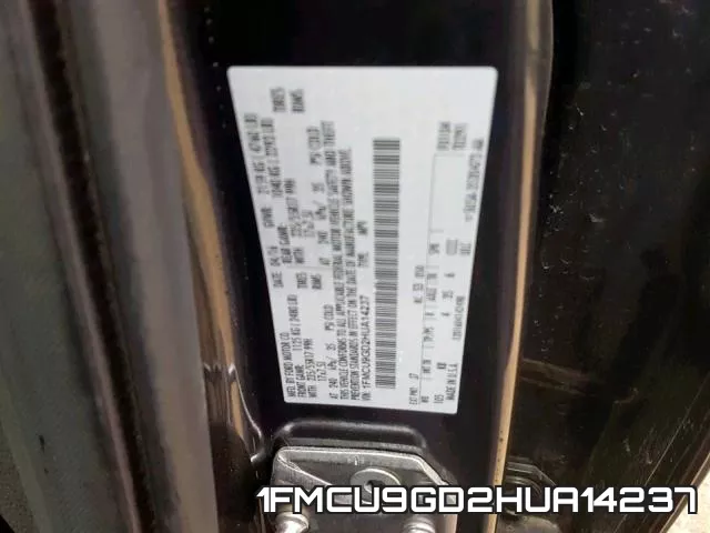 1FMCU9GD2HUA14237 фото 2