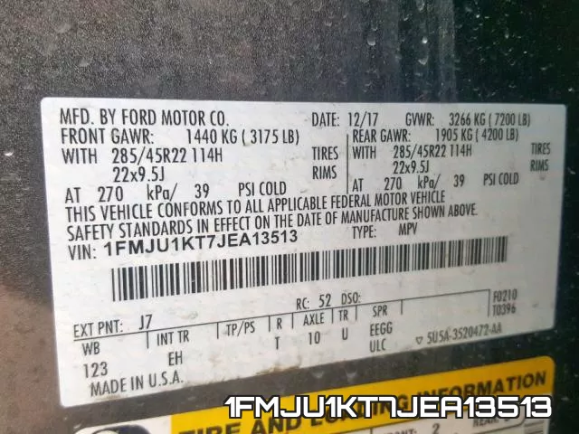 1FMJU1KT7JEA13513 фото 2