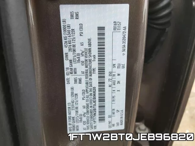 1FT7W2BT0JEB96820 фото 2