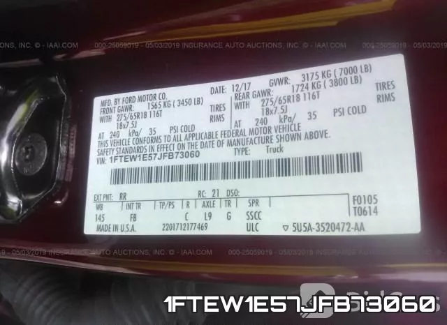 1FTEW1E57JFB73060 фото 10