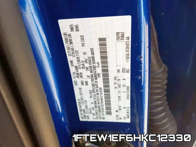 1FTEW1EF6HKC12330 фото 2