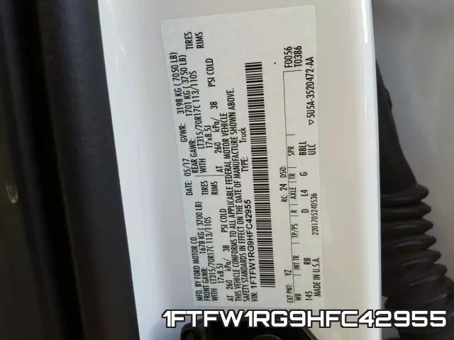 1FTFW1RG9HFC42955 фото 2