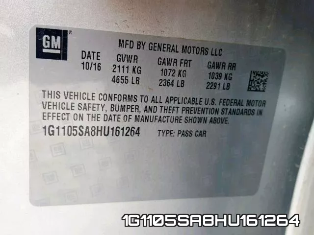 1G1105SA8HU161264 фото 2