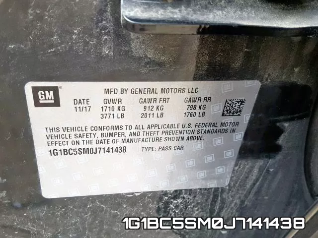 1G1BC5SM0J7141438 фото 2