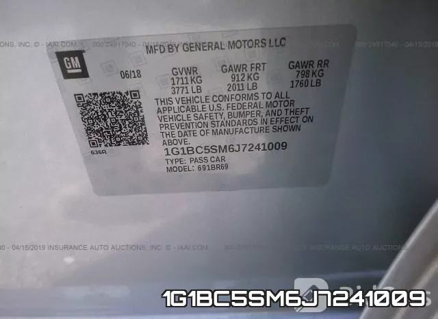 1G1BC5SM6J7241009 фото 10