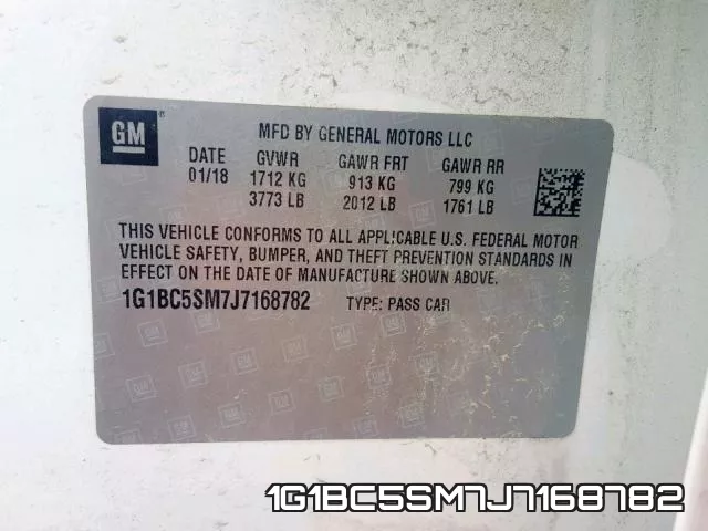 1G1BC5SM7J7168782 фото 2