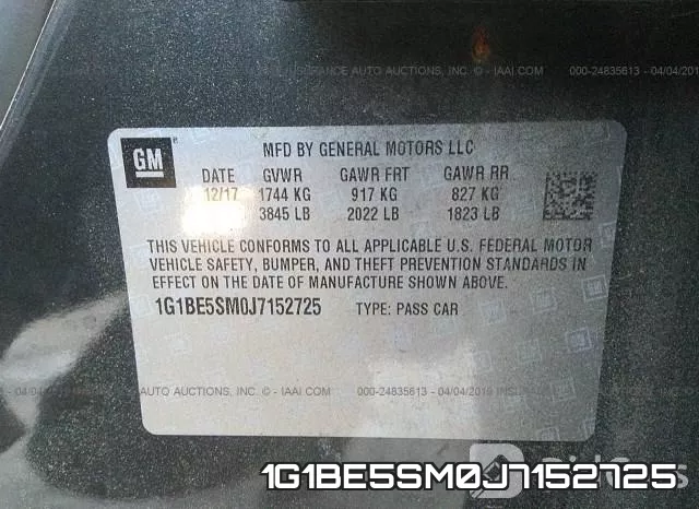 1G1BE5SM0J7152725 фото 10