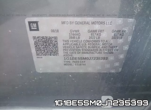 1G1BE5SM0J7235393 фото 10