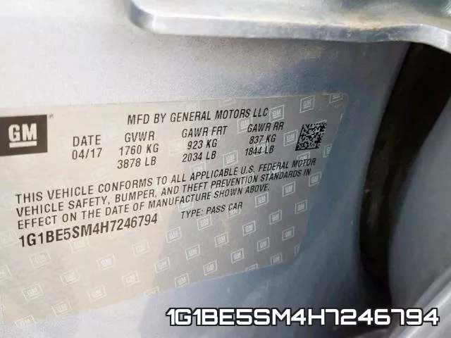 1G1BE5SM4H7246794 фото 2