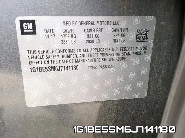 1G1BE5SM6J7141180 фото 2