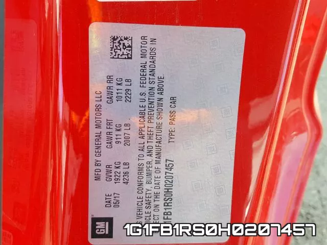 1G1FB1RS0H0207457 фото 2