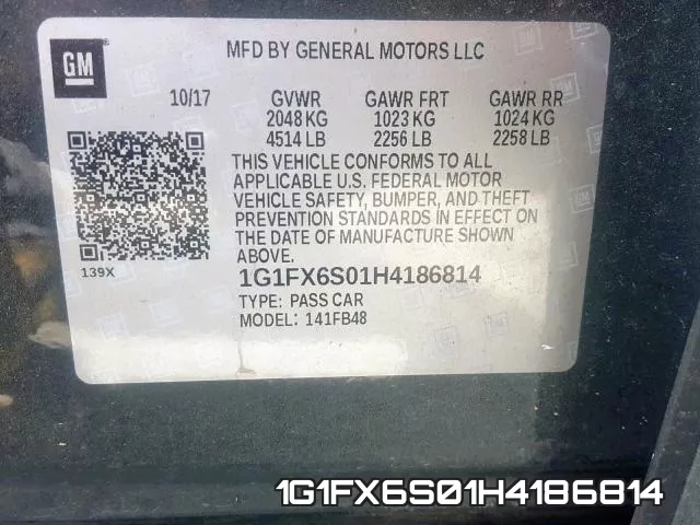 1G1FX6S01H4186814 фото 2